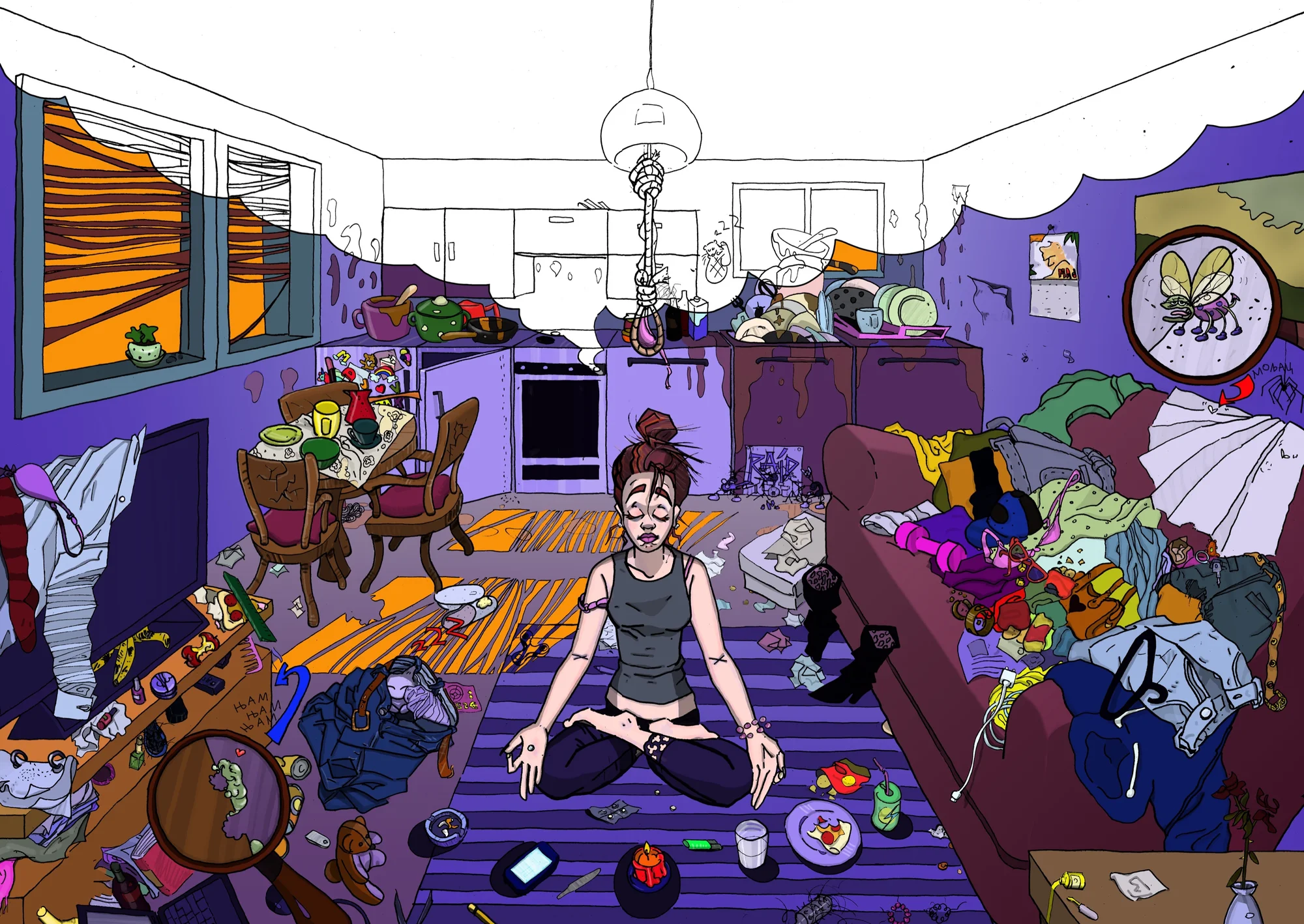 Stres bojanka za nedorasle — ilustracija